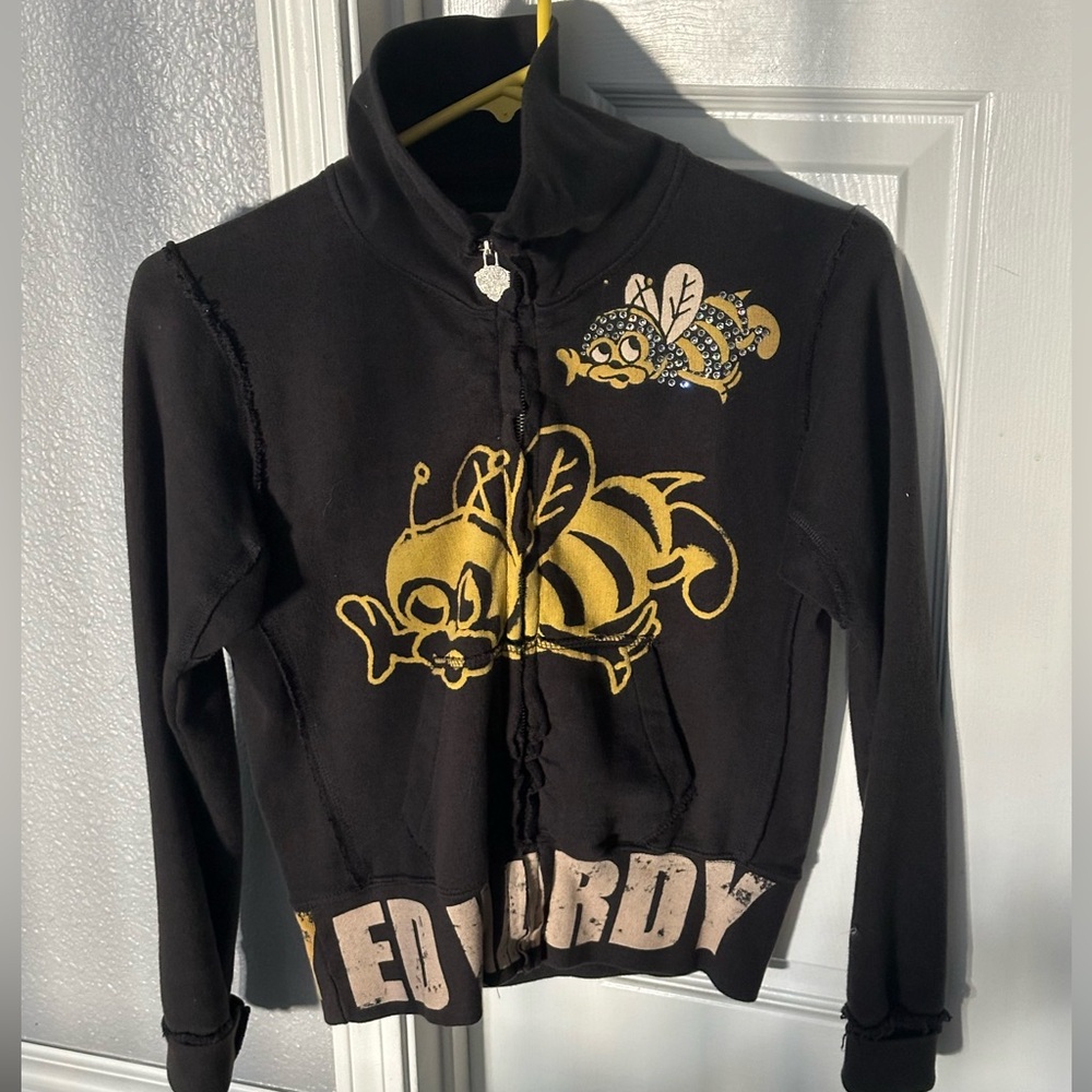 Vintage swarovski bedazzled ed hardy jacket